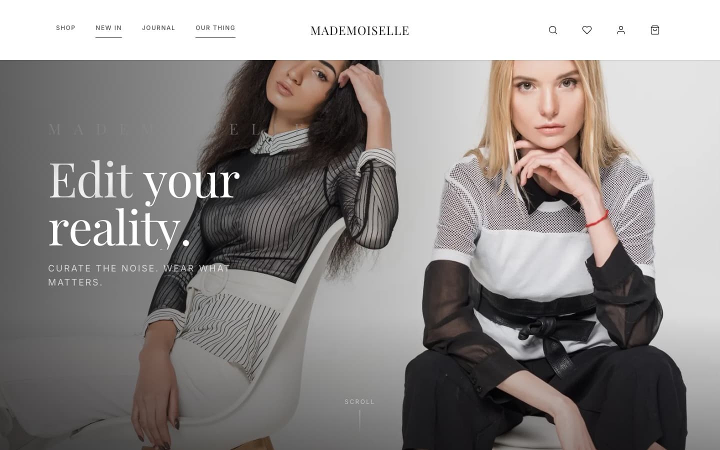 Mademoiselle — the live site